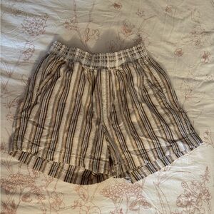 Briggs New York Striped Beige and Brown Women's Shorts